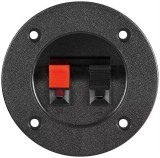 Terminal Difuzor 2 Poli Push Rotund 75mm Goobay, Panou Montaj Boxe, Conector Audio Rosu/Negru, Diametru Cablu 4mm
