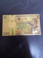 Bancnota100 lei Aurita,comemorativa.Pret pe bucata. foto