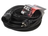 Prelungitor alimentare 30m 16A negru