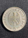 Moneda argint 5 reischsmarci 1936G