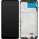 Display cu Touchscreen MP compatibil cu Samsung Galaxy A22 A225, cu Rama, Versiune OLED, Negru