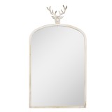 Cumpara ieftin Oglinda perete rama metal alb vintage Ren 58x10x105 cm