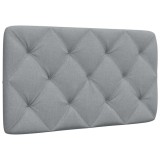 vidaXL Pernă tăblie de pat, gri deschis, 90 cm, material textil