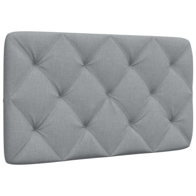vidaXL Pernă tăblie de pat, gri deschis, 90 cm, material textil 4019198 foto