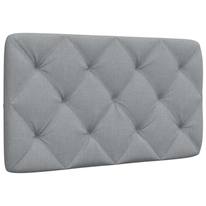 vidaXL Pernă tăblie de pat, gri deschis, 90 cm, material textil 4019198