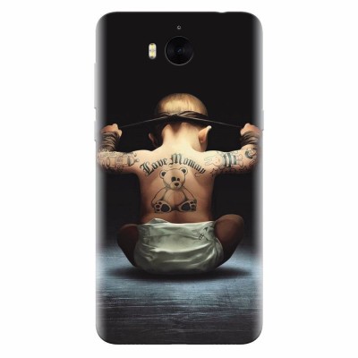 Husa silicon pentru Huawei Y5 2017, Body Builder Cute Baby Tattoo foto