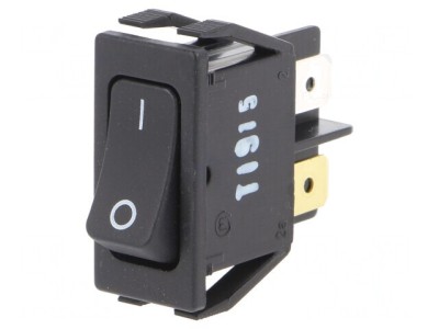 Comutator Rocker DPST ON-OFF 16A 250V Negru IP40 foto