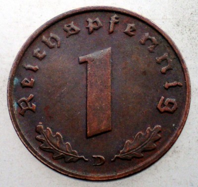 2.416 GERMANIA 1 REICHSPFENNIG 1937 D foto