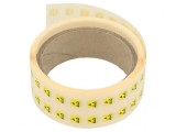 Etichetă Autoadezivă ESD 5x5mm Galbenă - 1000 Bucăți