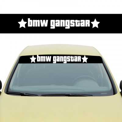 Sticker Parasolar BMW Gangstar , Autocolant Parbriz pentru Tuning BMW foto