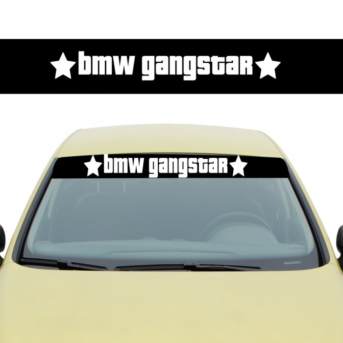 Sticker Parasolar BMW Gangstar , Autocolant Parbriz pentru Tuning BMW