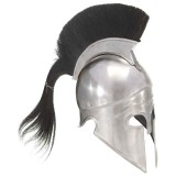 Cumpara ieftin Coif razboinic grec aspect antic, joc roluri, argintiu, otel