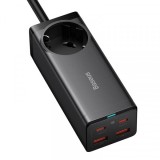 Cumpara ieftin Prelungitor Baseus GaN3 Pro PowerStrip, 100W, 5A,2 x USB-A - 2 x USB-C - 1 x Schuko, Negru PSZM000401