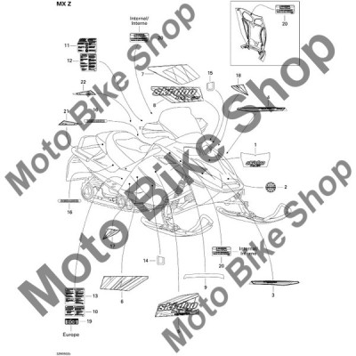 MBS Abtibild 2006 Ski Doo Mx-Z 380F #11, Cod Produs: 516003024SK foto