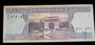 M1 - Bancnota foarte veche - Afganistan - 2 afgani foto