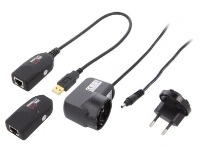 Extender USB 50m Negru USB 1.1/2.0 foto