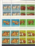 ROMANIA 1972 LP 785 FAUNA PUI DE ANIMALE BLOCURI DE 4 TIMBRE MNH, Nestampilat