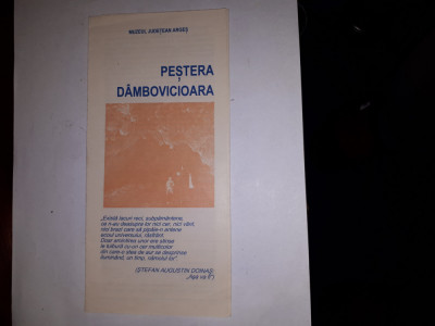 CY - Pliant &amp;quot;Pestera Dambovicioara&amp;quot; / Muzeul Judetean Arges / Romania comunism foto