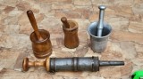 Piua/mojar (3 buc.) si carnatar traditional vintage