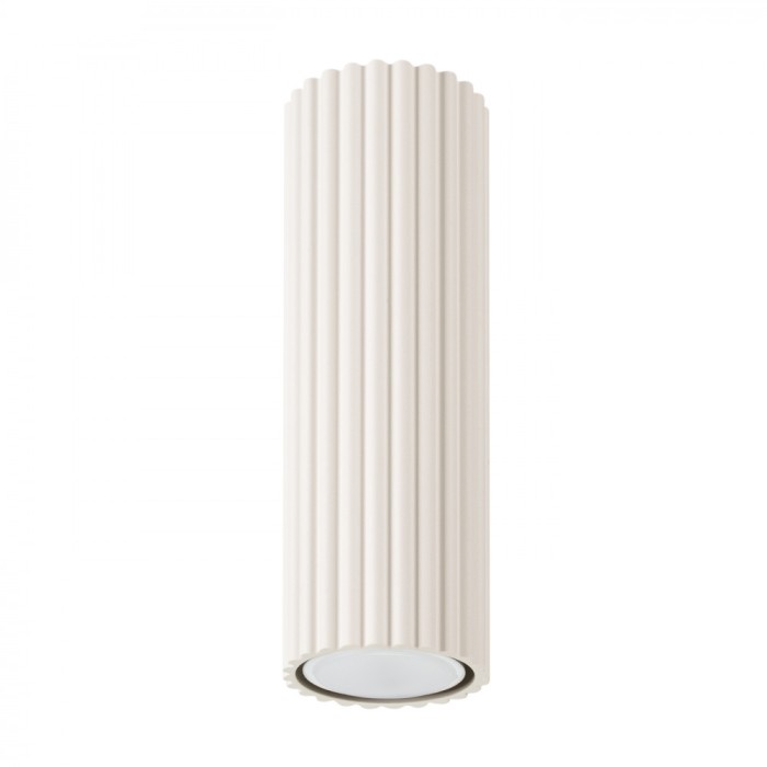 Lampă De Tavan Karbon Bej Din Aluminiu, Cu 1 Bec Tub Minimalist De Interior.