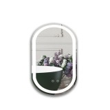 Oglinda Baie LED 50x80 cm, Dezaburire, Touch, Ovala Relax OGLJ20, IP44, 10W