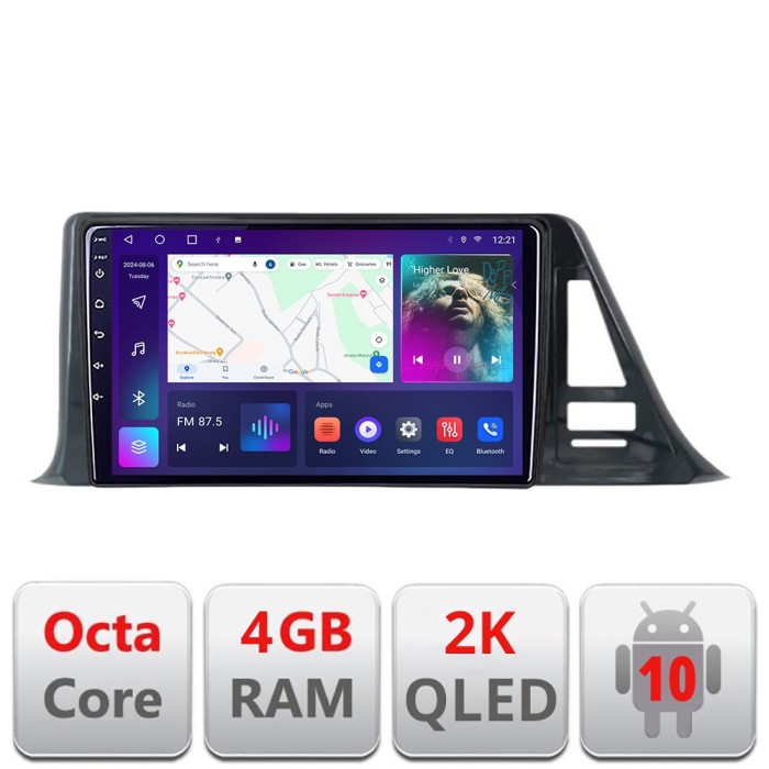 Navigatie Toyota CH-R LOW C-CH-R-A Android Octa Core Ecran 2K QLED GPS 4G 4+32GB 360 KIT-ch-r-a+EDT-E409-2K CarStore Technology