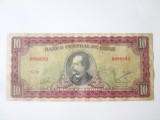 Cumpara ieftin Rară! Chile 10 Escudos 1962,bancnota din imagini(uzată)