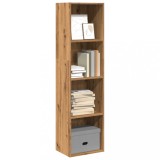 Biblioteca Gossi Stejar Artizanal 40x30x152 cm Lemn Prelucrat Rafturi Depozitare Living Birou