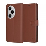 Husa pentru Honor 400 Pro, Techsuit, Leather Folio, Maro
