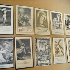 C82J-Semne carte religioase vechi litografice carton anii 1900 Franta Lot 10.