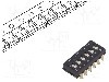 Intrerupator DIP, 2 pozitii, montare SMT, 6 sectiuni, C&amp;K - SDA06H0SBR