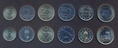 UNGARIA SET COMPLET DE MONEDE 5+10+20+50+100+200 Forint 2020 UNC