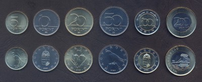 UNGARIA SET COMPLET DE MONEDE 5+10+20+50+100+200 Forint 2020 UNC foto