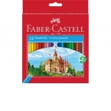 Creioane colorate hexagonale Faber-Castell 24 culori/set