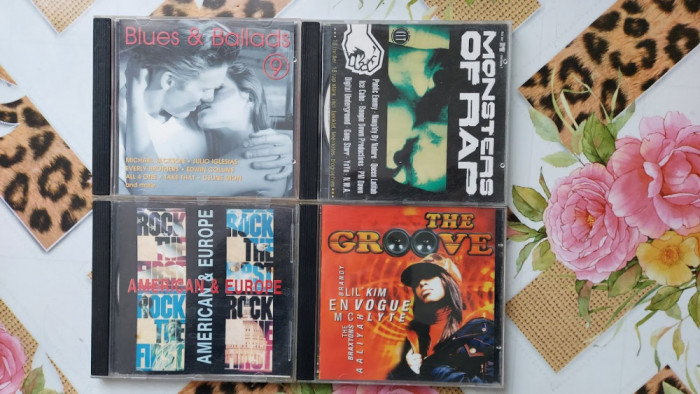 CD MUZICA ROCK , BLUES &amp; BALLADS , POP , HIP-HOP LOT 4 CD-URI