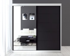 Dulap UC MP3, 200x60x200 cm, Alb Antracit foto