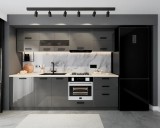 Bucatarie Daria MDF V1 Antracit 260x60x200 cm