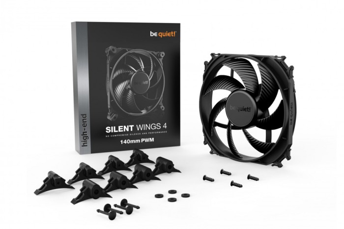 Ventilator be quiet! &amp;quot;SILENT WINGS 4 PWM&amp;quot;140mm 1100 rpm, Fluid Dynamic Bearing, 4-pin PWM, , &amp;quot;BL096&amp;quot; (timbru verde 0.18 lei)