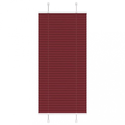 vidaXL Jaluzea plisată Bordeaux Roșu 65x100 cm Lățime material 64,4 cm foto