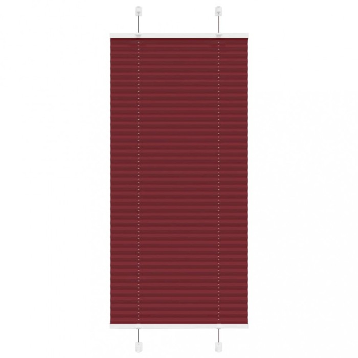 vidaXL Jaluzea plisată Bordeaux Roșu 65x100 cm Lățime material 64,4 cm