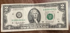 B11 - Bancnota foarte veche - America USA - 2 dolari - 2003