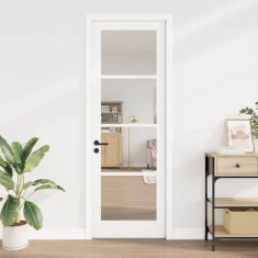 vidaXL Ușă Interioară cu Sticlă Alb 78 x 232 cm