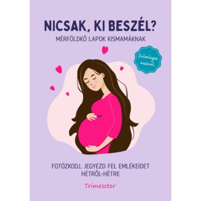 Nicsak, ki besz&eacute;l? - M&eacute;rf&ouml;ldkő lapok kismam&aacute;knak - Fot&oacute;zkodj, jegyezd fel eml&eacute;keidet h&eacute;tről-h&eacute;tre