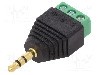 Conector jack, {{Tip conector}}, 3 contacte, {{Subtip conector}}, {{Producator}} - JACK3.5S-M-TB foto