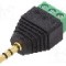 Conector jack, {{Tip conector}}, 3 contacte, {{Subtip conector}}, {{Producator}} - JACK3.5S-M-TB