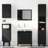 vidaXL Oglindă de baie, negru, 60 x 10,5 x 45 cm, PAL 805007
