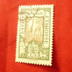 Timbru Ethiopia 1919 Fauna , 1/4g stampilat