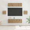 Set comodă TV 6 pcs stejar artizanal Mediu 30.5 x 30 x 30 cm