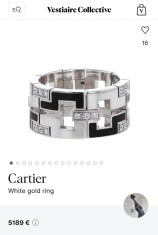 INEL AUR alb 18K - CARTIER - "Le Baiser du Dragon" + 27 Diamante = 0.54CT - Mar. 60 - 20g !
