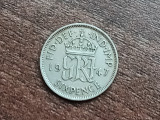 M3 C50 - Moneda foarte veche - Anglia - six pence - 1947
